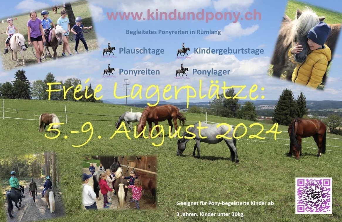 Pony Lager | Ponyreiten bei Kind & Pony, Rümlang
